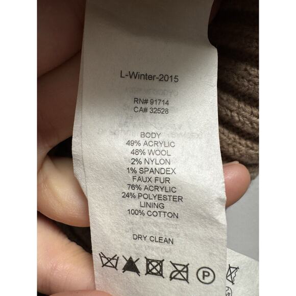 Armani Exchange Faux Fur Front Winter 2015 Sweater Vest Glam Regency Old Money M - Picture 4 of 8